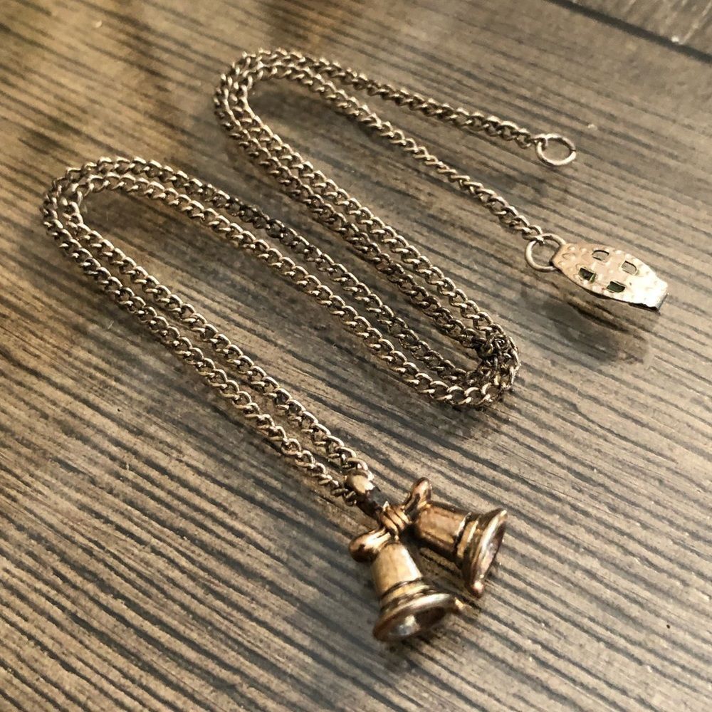 Vintage Necklace with Wedding Bells Charm